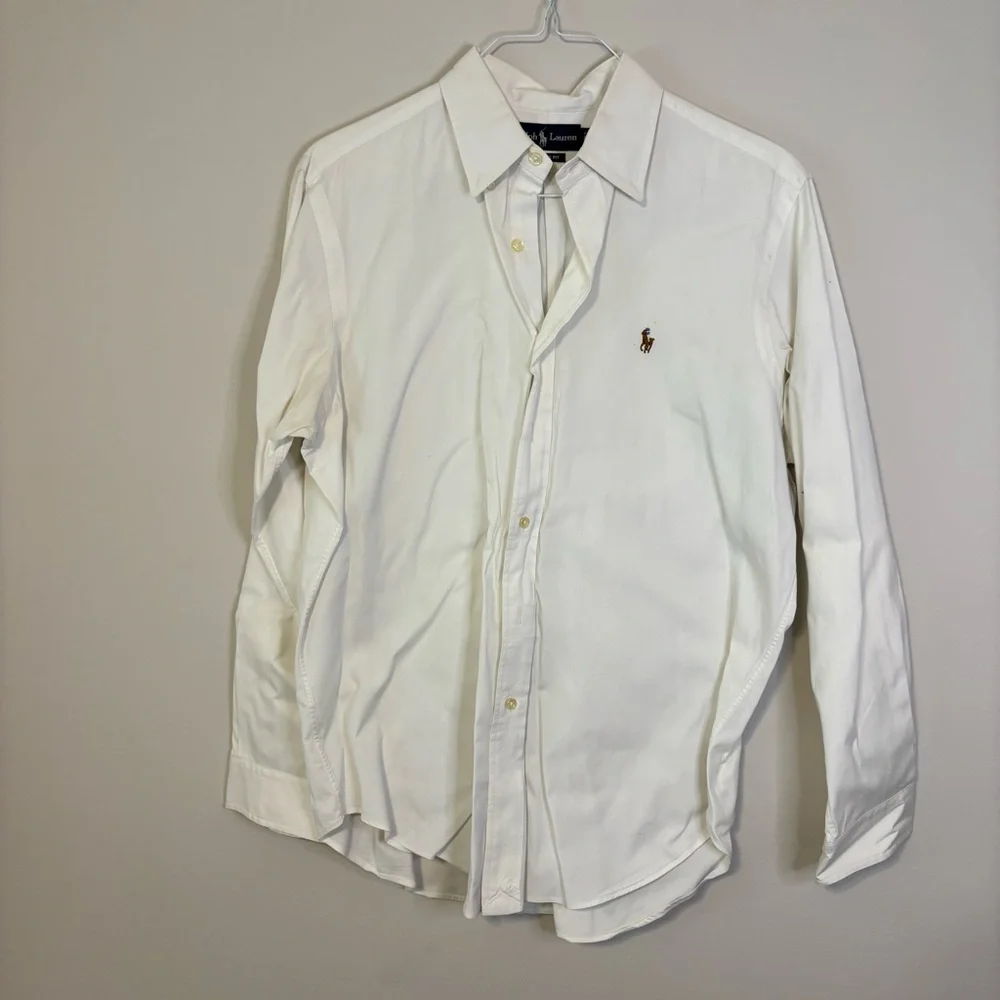 Ralph Lauren White Button Down Shirt - Picture 1 of 4